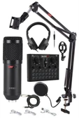 Lastvoice BM800 Live Head Set Efektli Ses Kartı Mikrofon Kulaklık Stand Kayıt Canlı Yayın Seti (PC ve Telefon) thumbnail 2