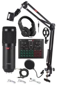 Lastvoice BM800 Live Head Set Efektli Ses Kartı Mikrofon Kulaklık Stand Kayıt Canlı Yayın Seti (PC ve Telefon) thumbnail 1