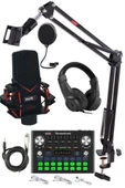 Midex GMX-1 Plus Record Head Set Condenser Mikrofon Kulaklık Ses Kartı Canlı Yayın Paketi (Telefon ve PC) thumbnail 1