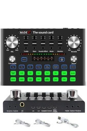 Midex GMX-1 Plus Record Head Set Condenser Mikrofon Kulaklık Ses Kartı Canlı Yayın Paketi (Telefon ve PC) - 4