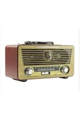 ONREZ M-115 Bt Bluetooth Şarjlı Kablosuz Nostaljik Hoparlör Radyolu Hoparlör - Radyo - USB - Sd Kart - 2