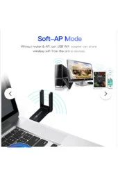 AC1300 Mbps Dual Band USB 3.0 Adaptör Kablosuz Wifi Alıcı - 4