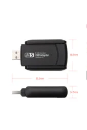 AC1300 Mbps Dual Band USB 3.0 Adaptör Kablosuz Wifi Alıcı - 5