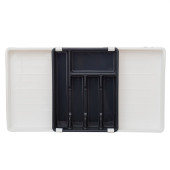 Porsima Çok Fonksiyonlu Çift Açılır Kaşıklık Çekmece İçi Ayarlanabilir Pratik 5 Bölmeli Organizer - 3