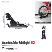 Torque-MX Motosiklet Teker Sabitleyici WC1 Siyah - 5