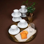 Güral Bahar Dalı 6 Lı Kahve Fincan Takımı - 1