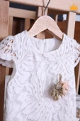 Babyhola Dantel Bebek Çocuk Bayramlık Elbisesi (Çiçekli Broş Değişebilmektedir) 229144 thumbnail 4