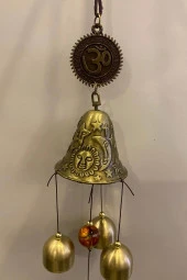 Feng Shui Deprem Zili Çanı Rüzgar Çanı Zili Kapı Çanı Mantra Ohm Om Yoga thumbnail 1
