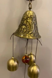 Feng Shui Deprem Zili Çanı Rüzgar Çanı Zili Kapı Çanı Mantra Ohm Om Yoga thumbnail 4