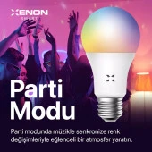 Xenon Smart Wi-Fi LED Akıllı RGB Ampul(5 adet) thumbnail 4