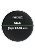 Midex DR-8BK Siyah Renk 8 İnç Bateri Davul Tom Derisi Drumhead 8'' inch (20.32 cm) thumbnail 3