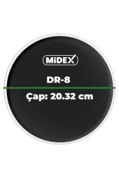 Midex DR-8BK Siyah Renk 8 İnç Bateri Davul Tom Derisi Drumhead 8 inch (20.32 cm) - 3