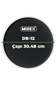 Midex DR-12BK Siyah Renk 12 İnç Alto Bateri Davul Derisi Drumhead 12 inch (30.48 cm) - 3