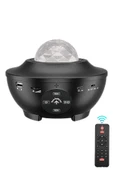 Quenlite OC-12 Bluetooth'lu LED Gökyüzü Işıkları Bulutsu Okyanus Dalgası Projektörü Eğlence Disko Parti thumbnail 4