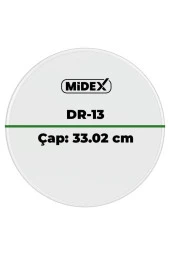 Midex DR-13R Şeffaf Renk 13 İnç Tom Bateri Davul Derisi Drumhead 13 inch (33.02 cm) - 3