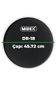 Midex DR-18BK Siyah Renk 18 İnç Bas Kick Bateri Davul Derisi Drumhead 18 inch (45.72 cm) - 3