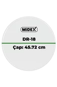 Midex DR-18R Şeffaf Renk 18 İnç Bas Kick Bateri Davul Derisi Drumhead 18 inch (45.72 cm) - 3