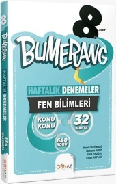 Günay Yayınları 8. Sınıf Fen Bilimleri Bumerang Konu Konu Haftalık Denemeler - 1
