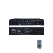 Hepa Merz HB-4400 Mixer Amfi 4 Bölgeli 4 Çıkışlı Anfi Zonlu 4x100W Bluetooth Usb - 1