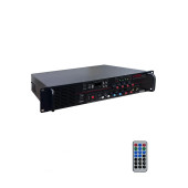Hepa Merz HB-4400 Mixer Amfi 4 Bölgeli 4 Çıkışlı Anfi Zonlu 4x100W Bluetooth Usb - 2
