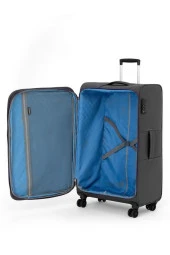 Pierre Cardin Ultra Light Hafif Lüx Kumaş Büyük ve Kabin 2'li Valiz Seti Ultra Light Hafif Kumaş Valiz Antrasit PC4200 thumbnail 5