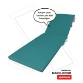 Fermuarlı Şezlong Minderi Katlanır Su Geçirmez Kumaş Katlanabilir Plaj Minderi 60x180x5 Turkuaz thumbnail 1
