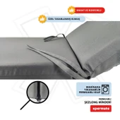 Ultra Kalın Şezlong Minderi Fermuarlı Katlanır Şezlong Minderi Katlanabilir Plaj Minderi 60x180x7Gri thumbnail 3