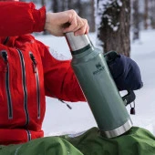 Stanley Klasik Vakumlu Paslanmaz Çelik Termos 1.4 LT The Legendary Classic Bottle 1.4L - Hammertone Green - 4