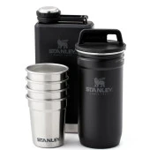 Stanley Adventure Çelik Shot Bardak ve Matara Seti - Matte Black Pebble - 1