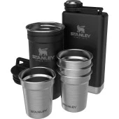 Stanley Adventure Çelik Shot Bardak ve Matara Seti - Matte Black Pebble - 3
