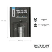 Stanley Adventure Çelik Shot Bardak ve Matara Seti - Matte Black Pebble - 4