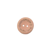 Renkli Handmade Yazılı Ahşap Düğme 20 MM (10 Adet) - 11