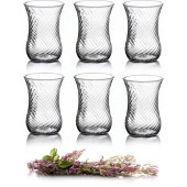 Girist Anadolu Burgu Desenli Altılı Modern Çay Bardağı - 1