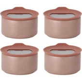 Neoflam Fika One Seramik 4 Adet 700 ml Pembe Saklama Kabı D-NEONE070-03 - 1
