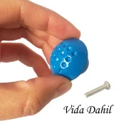 3 Adet Mavi Noktalı Mantar Düğme Kulp Çocuk Bebek Mobilya Çekmece Dolap Kapak Kulbu Metal Kulp Aksesuarları Vidalı thumbnail 2