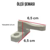 Güvenlik Kilidi Bebek Çocuk Pvc Kapı Pencere Emniyet Kilidi Mandalı Cam Hırsız Kilidi Beyaz - 2