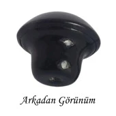 3 Adet Siyah Mantar Düğme Kulp Mobilya Çekmece Dolap Kapak Kulbu Metal Kulp Aksesuarları Vidalı - 4