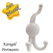 Karagül Beyaz Askılık Portmanto Vestiyer Banyo Dolap Elbise Askısı Sert Plastik - 1