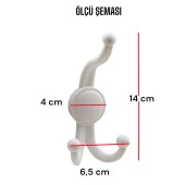 Karagül Beyaz Askılık Portmanto Vestiyer Banyo Dolap Elbise Askısı Sert Plastik - 2