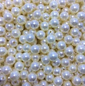 Delikli Tam Krem İnci Boncuk 8 Mm thumbnail 1
