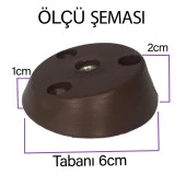 Dereceli Ayak Tabanı Kahverengi Mobilya Masa Sehpa Ayağı Bağlantı Aparatı Açılı  Plastik thumbnail 3