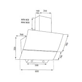 Kumtel Da6-830 Beyaz Cam Davlumbaz thumbnail 2