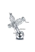 Cerrahi Çelik Kelebek Tragus, Kıkırdak, Helix Piercing - 7