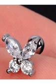 Cerrahi Çelik Kelebek Tragus, Kıkırdak, Helix Piercing - 1