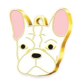 Altın Kaplama French Bulldog Köpek Künyesi - 1