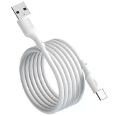 DVIP L24 6A 100W UsbA to Type-C Hızlı Şarj ve Data Kablosu Beyaz thumbnail 1