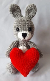Kalpli Tavşan Amigurumi Organik Oyuncak - 1