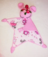 Müzikli Uyku Arkadaşı Mina ve Çıngırak Amigurumi Organik Oyuncak - 1