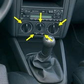 VW Bora 1999-2005 Klima Kalorifer Kontrol Ayar Düğmeleri 1J0820045F - 1
