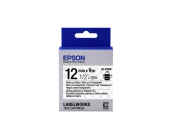 Epson LK-4TBW Strong ŞEFFAF ÜZERİ SİYAH 12MM 9MT - 1